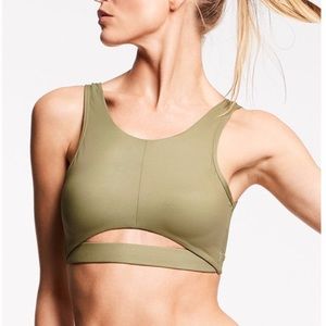 Victoria Sport Olive Cut Out Sports Bra